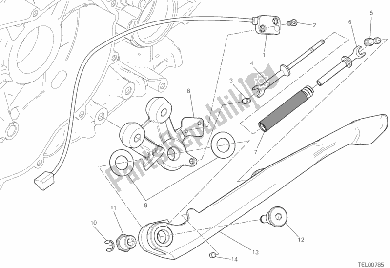 Todas as partes de Ficar do Ducati Superbike 1199 Panigale ABS USA 2014